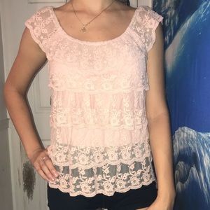 Lacey Pink Tank Top